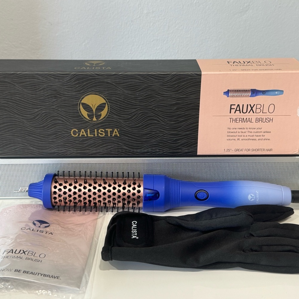 Calista FauxBlo Thermal Brush (Shappire) 1.25 Great For Short Hair